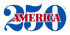 America 250 logo - the word American overlaying the number 250
